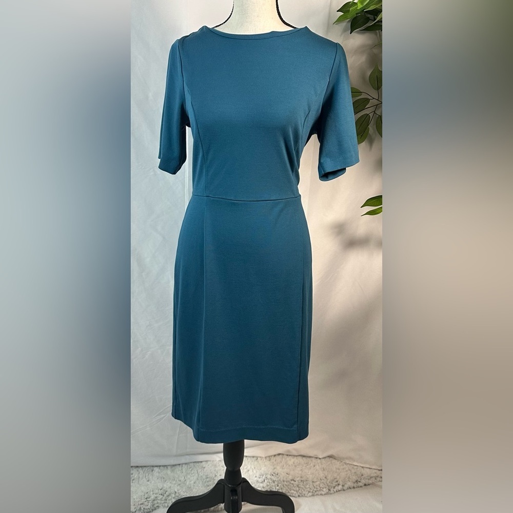 Ann Taylor Factory Blue Sheath Midi Dress 💙 - Picture 2 of 11